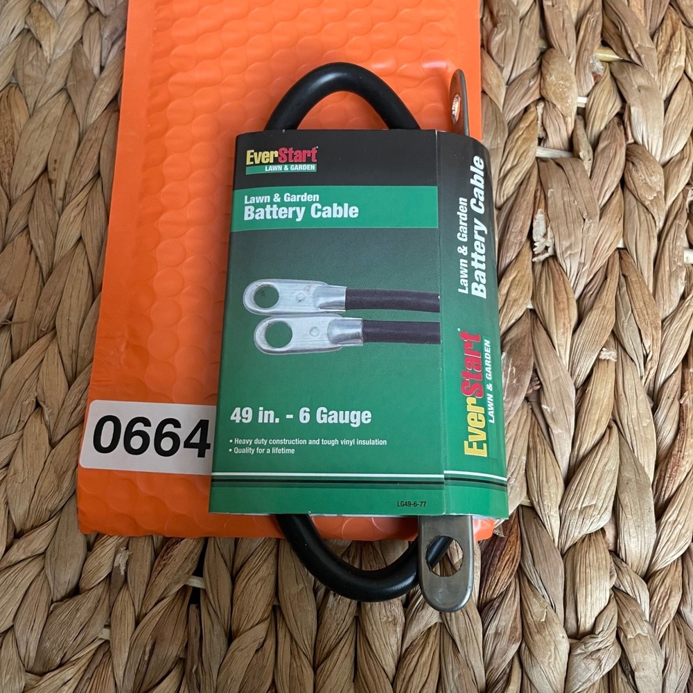 ✅ EverStart Lawn & Garden Battery Cable 49 in. 6 Gauge LG49-6-77 Black #️⃣0664